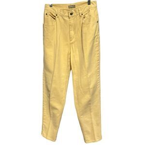 Liz Claiborne Sportswear Vintage Luxurious Combed Cotton Yellow Jeans Pants